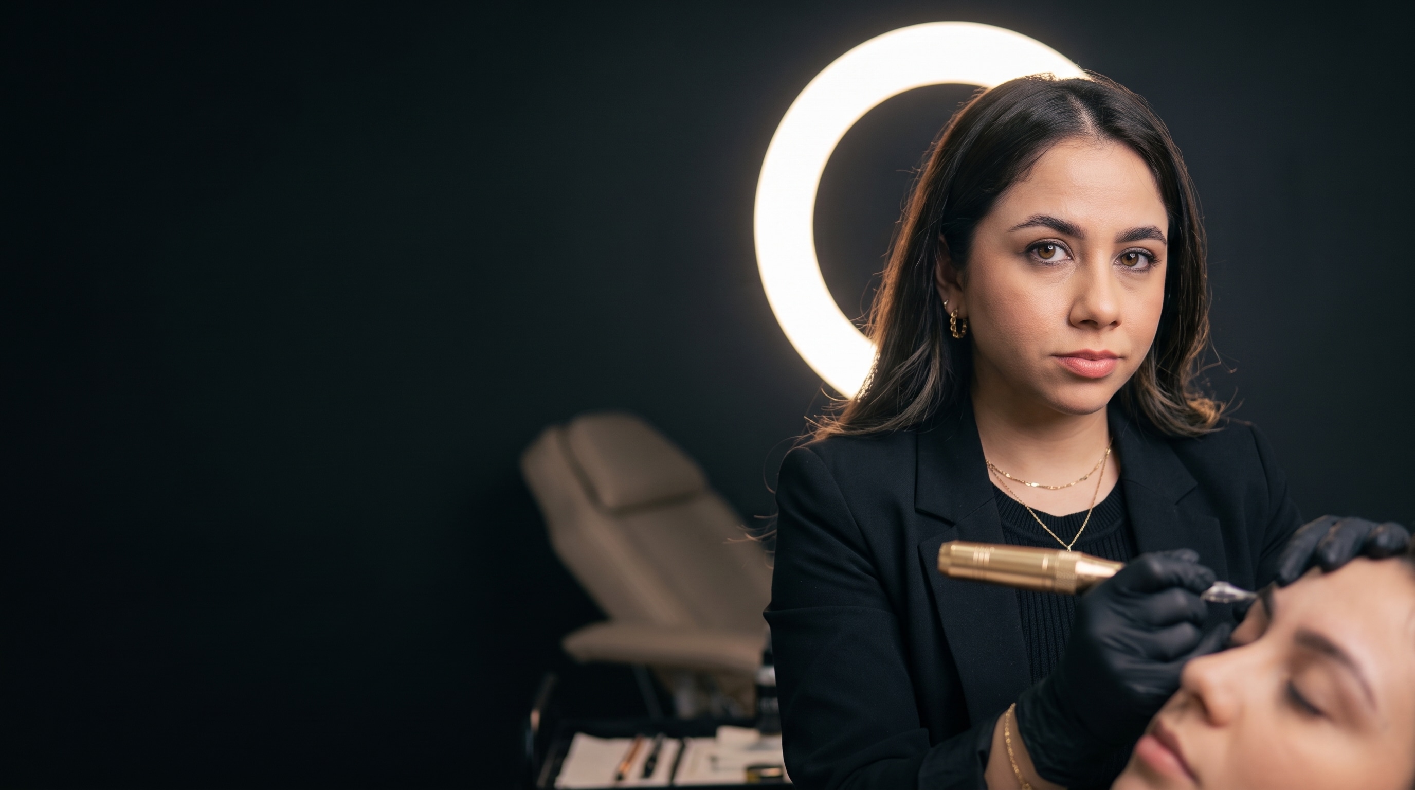 Drielly Alves no estúdio — foco e domínio técnico